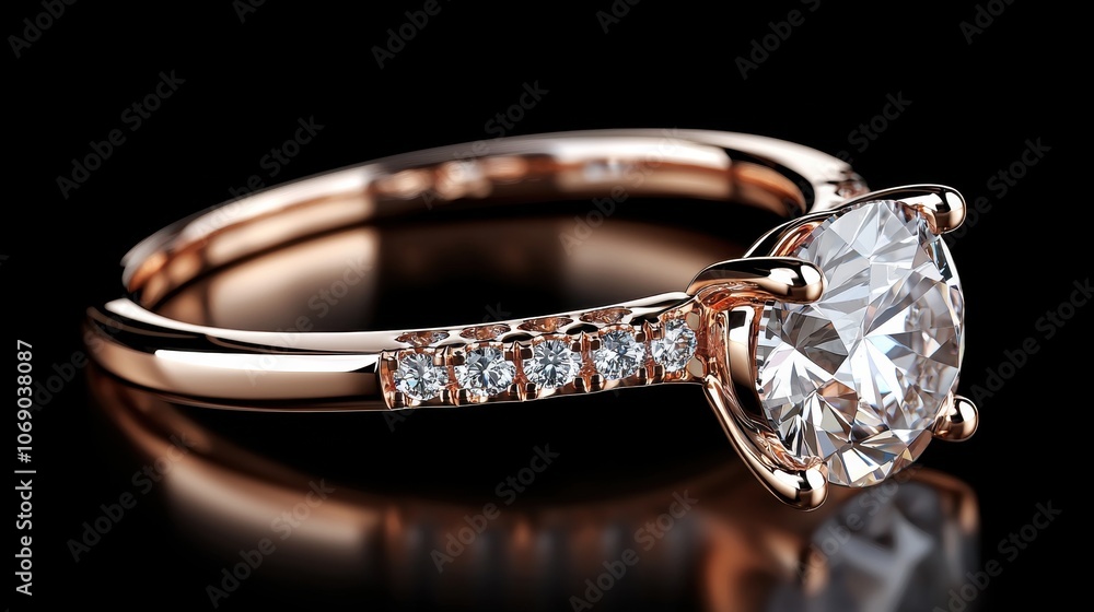 Elegant Diamond Ring Close-Up Capture Elegant Diamond Ring Close-Up Capture