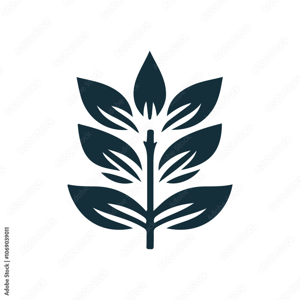 Simple and elegant leaf icon for nature designs Simple and elegant leaf icon for nature designs