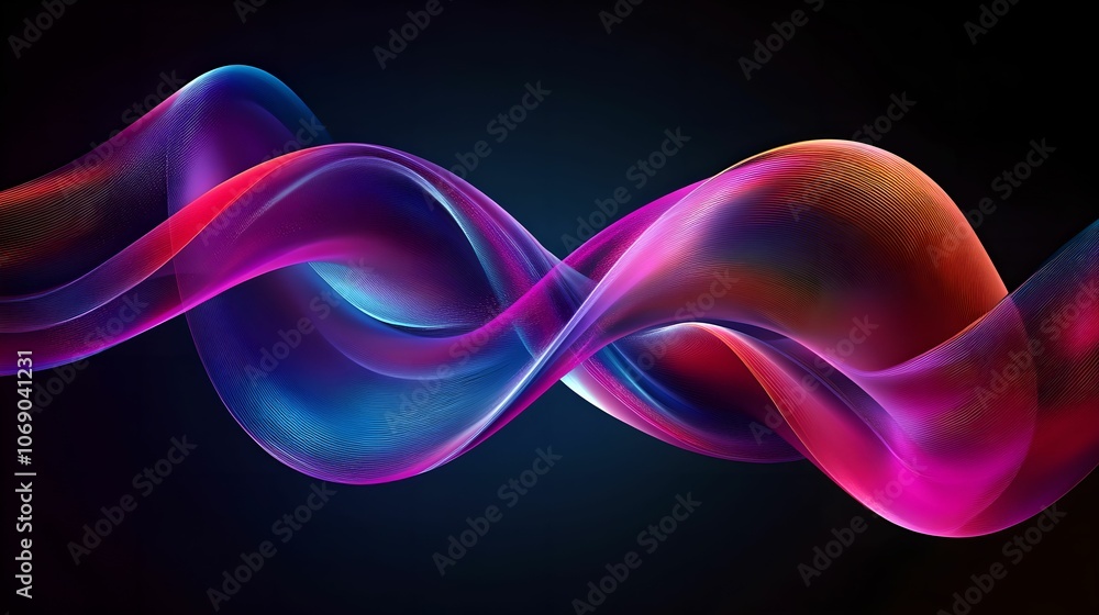 Colorful Abstract Infinity Loop Design, smooth, gradient, curve, shapes Colorful Abstract Infinity Loop Design, smooth, gradient, curve, shapes