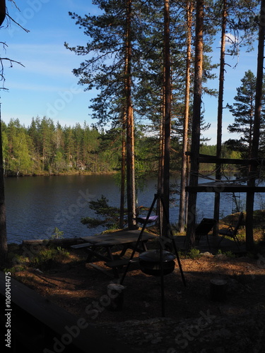 Lake in the forest in Norway
