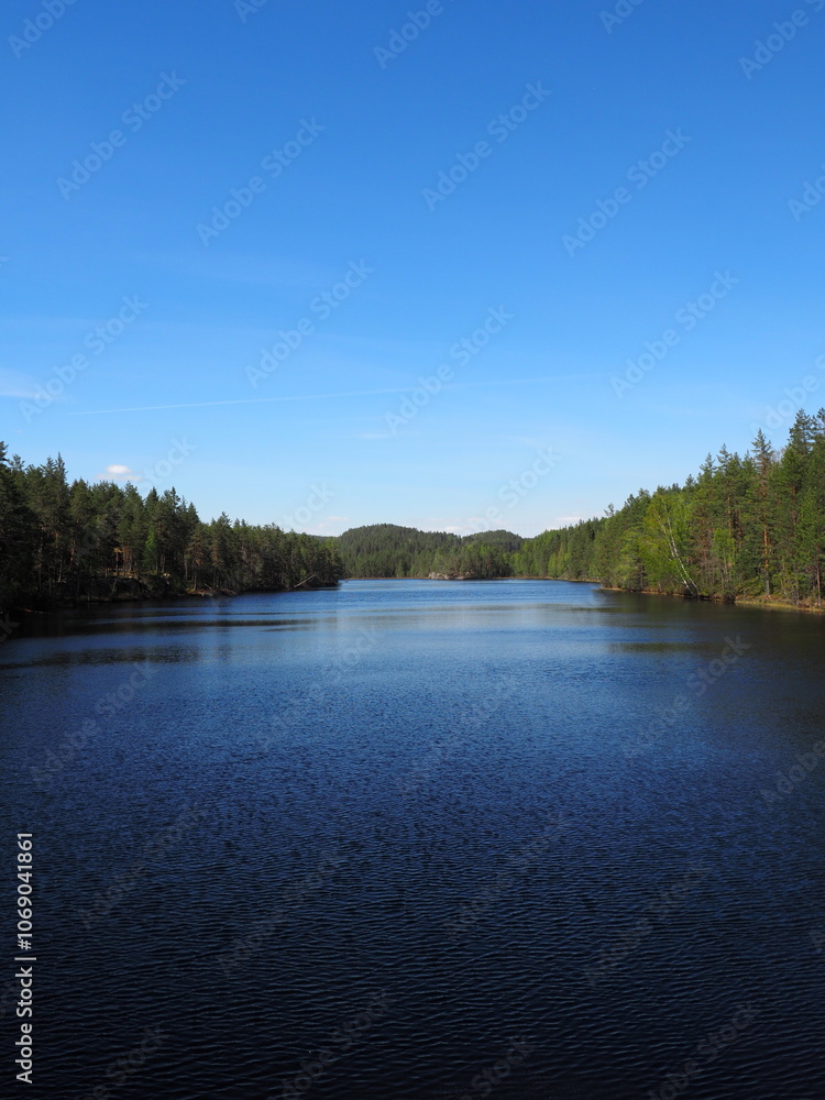 Lake in the forest in Norway Lake in the forest in Norway