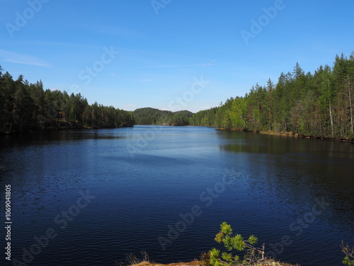 Lake in the forest in Norway