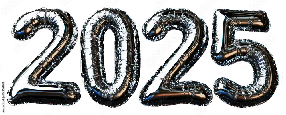 Fototapeta premium PNG black 2025 year.