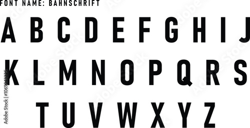 Bahnschrift font vector