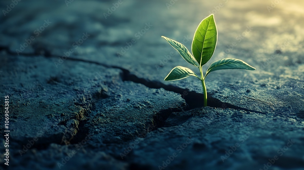 Resilient Green Sprout Emerging from Concrete for Business Resilience, growth, nature, determination, strength Resilient Green Sprout Emerging from Concrete for Business Resilience, growth, nature, determination, strength