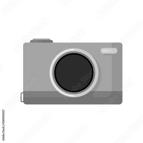 Isolate Compact Camera illustration vector, Photograph Infographic in Flat style art, Communication Clip art, Digital camera Cartoon symbol.