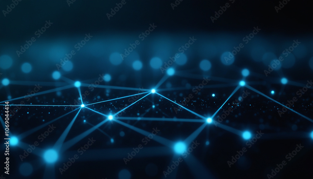 Digital Grid Network with Blue Nodes: A digital grid network featuring blue nodes, representing seamless integration and technological connectivity. Digital Grid Network with Blue Nodes: A digital grid network featuring blue nodes, representing seamless integration and technological connectivity.