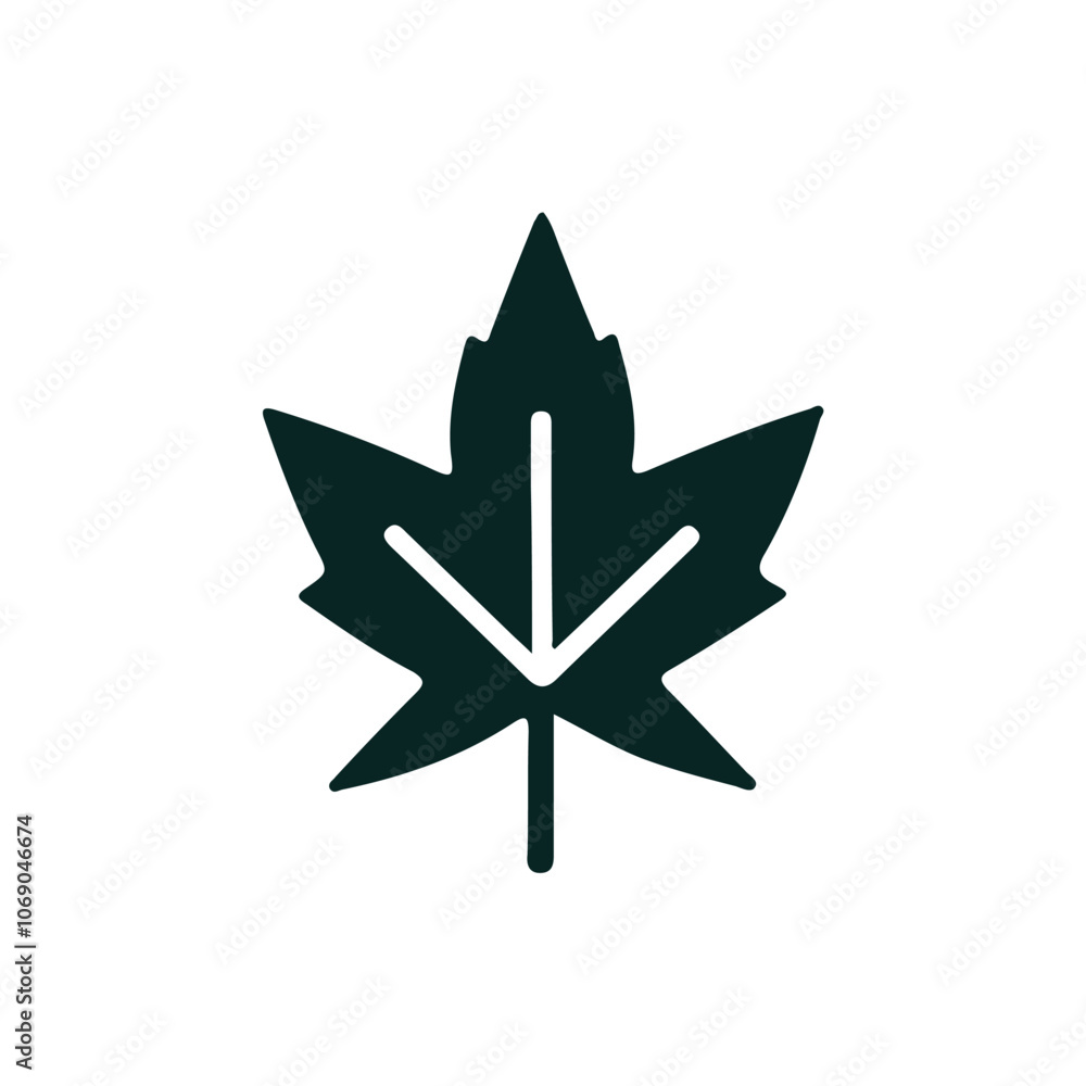 Simple and elegant leaf icon for nature designs Simple and elegant leaf icon for nature designs