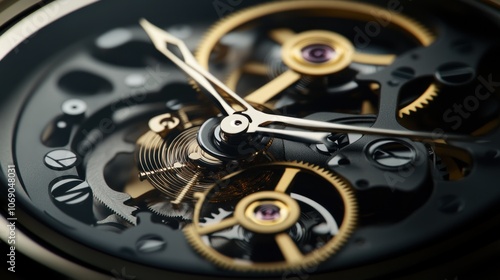 Wallpaper Mural Close-up of an intricate mechanical watch showcasing gears and craftsmanship. Torontodigital.ca