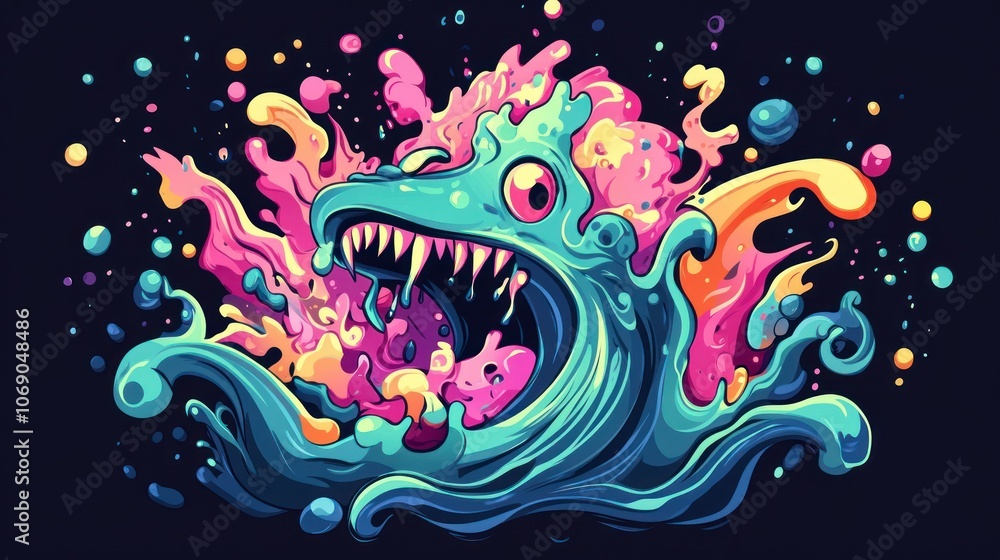 Colorful Monster Illustration Colorful Monster Illustration