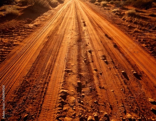dirt terrain or gravel stone road surface pattern in outdoor environmental. Background and textured photo