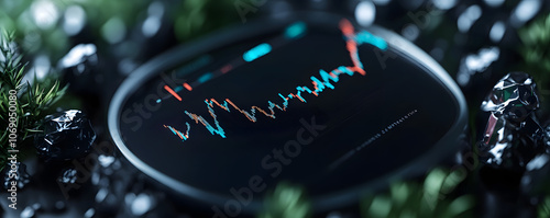 Profitability metrics on yield projection with futuristic display