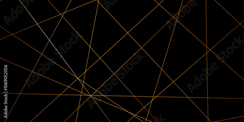 Wallpaper Mural Abstract red and golden color line straight Vector in black background, geometric random chaotic line design with transparent background Vector Illustration.	 Torontodigital.ca
