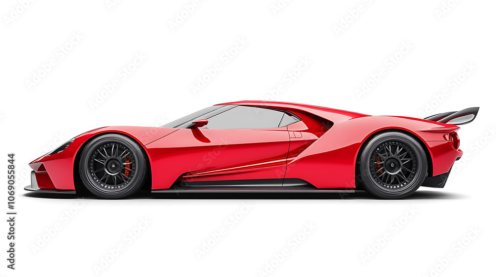 Red sport car isolated on a white background Red sport car isolated on a white background