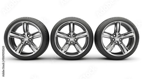 Wheels isolated on white