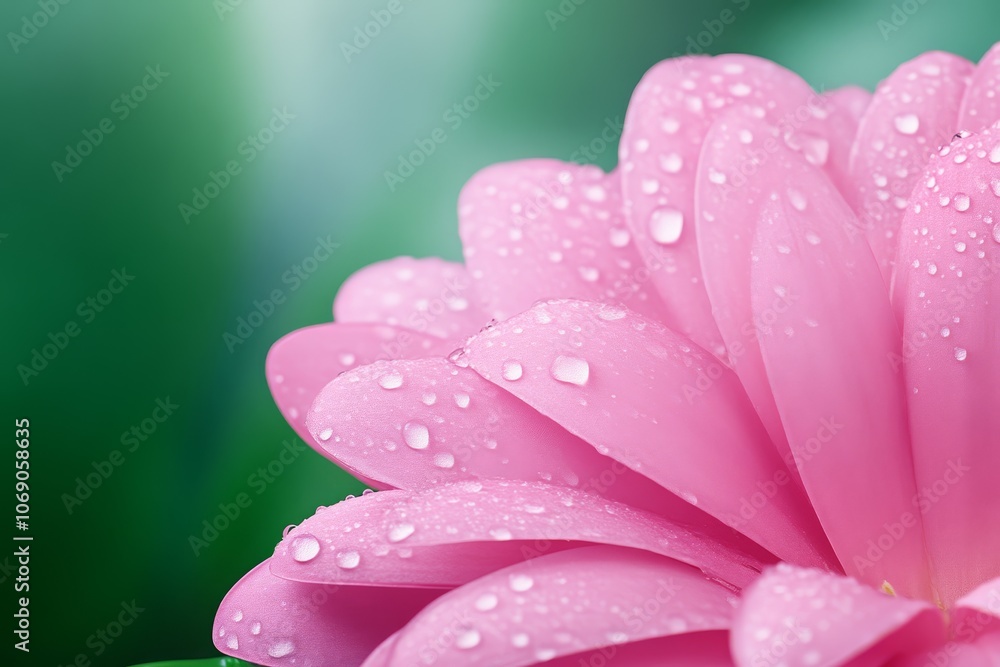 Pink Flower Petals with Water Droplets. Pink Flower Petals with Water Droplets.