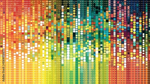 Wallpaper Mural Colorful abstract painting with a lot of different colors and shapes. The painting is full of energy and movement, and it seems to be a representation of the chaos and beauty of life Torontodigital.ca