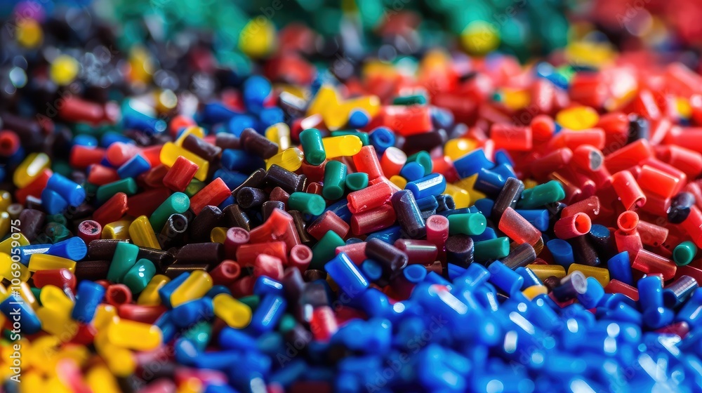 Vibrant Assorted Plastic Polymer Pellets Vibrant Assorted Plastic Polymer Pellets