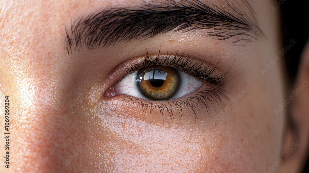 Fototapeta premium Close-Up of Woman's Eye in Sharp Detail