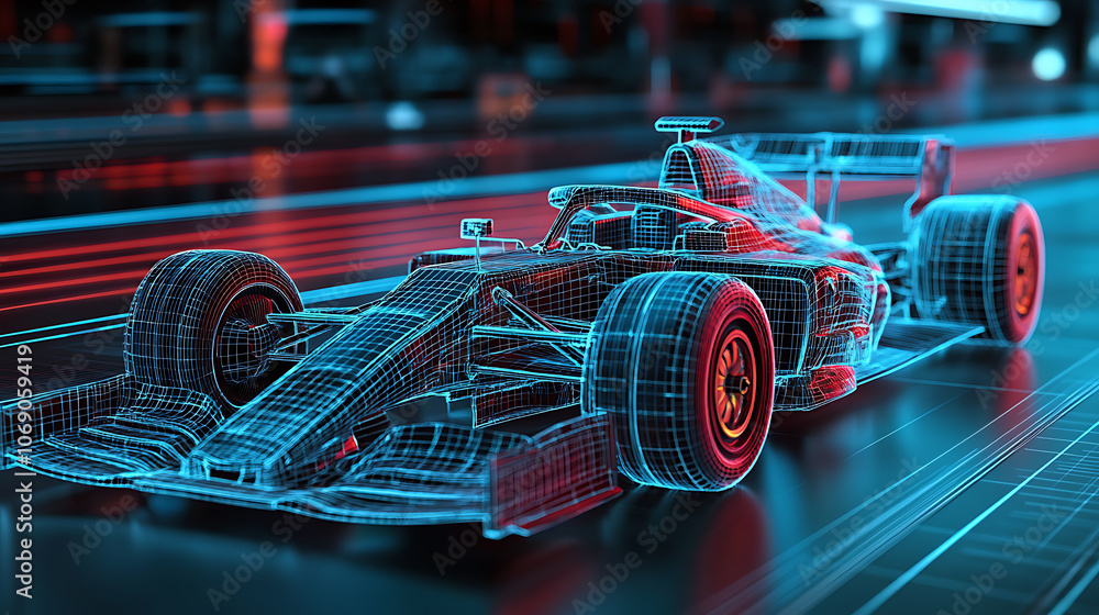 Wireframe formula one Wireframe formula one