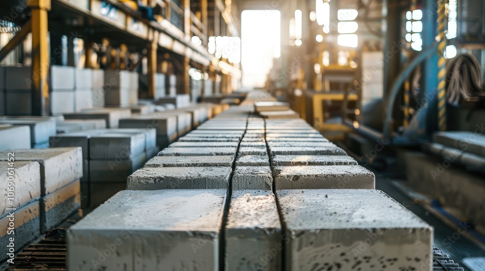 Industrial Concrete Blocks in Factory Warehouse Industrial Concrete Blocks in Factory Warehouse