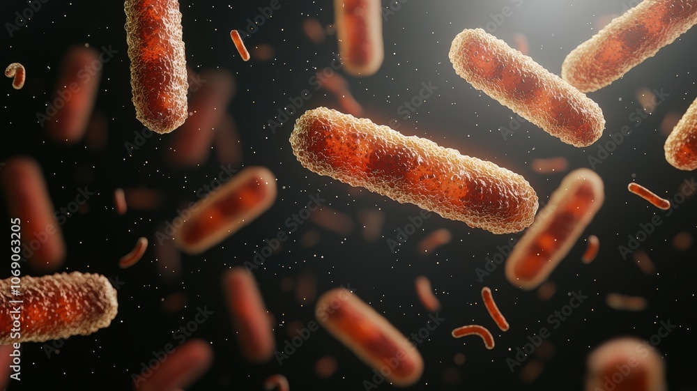 Glowing Bacteria with Surreal Lighting and Detail Glowing Bacteria with Surreal Lighting and Detail