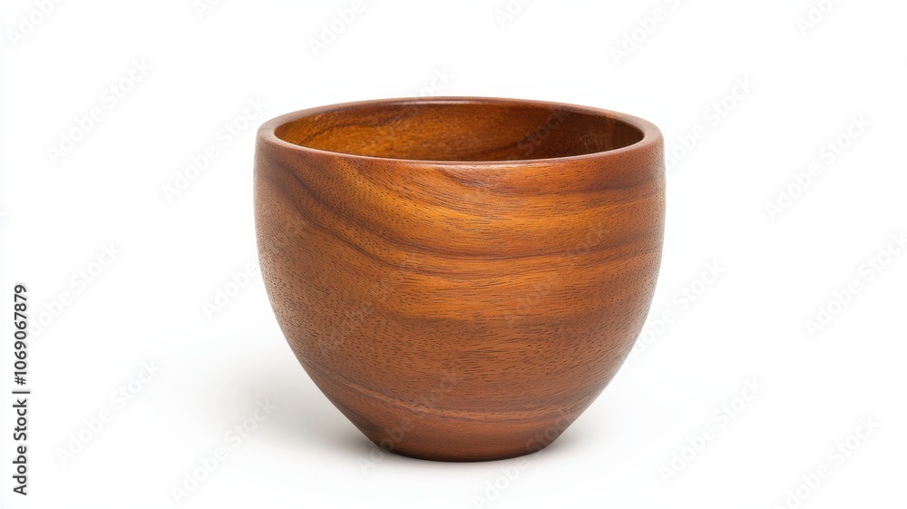 A smooth, handcrafted wooden bowl with a rich, warm finish, showcasing natural craftsmanship and simplicity. A smooth, handcrafted wooden bowl with a rich, warm finish, showcasing natural craftsmanship and simplicity.
