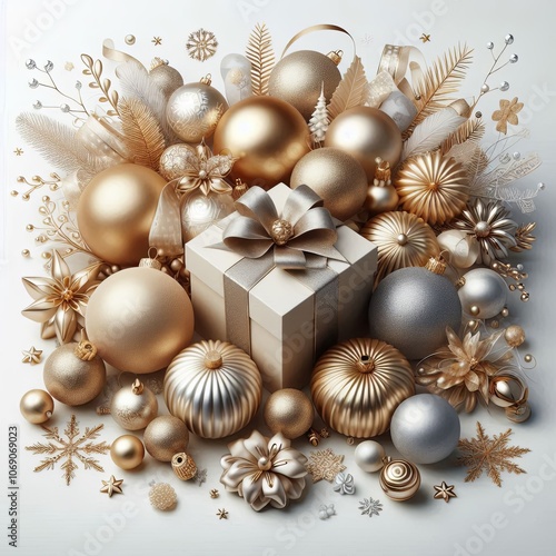Christmas composition for decorating stylish cards and festive designs