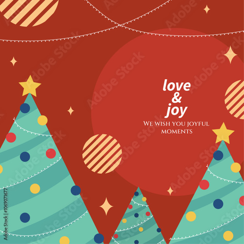 Colorful Abstract Design with Christmas Text Message. Perfect for conveying happiness, positivity, and celebration in designs and creative projects