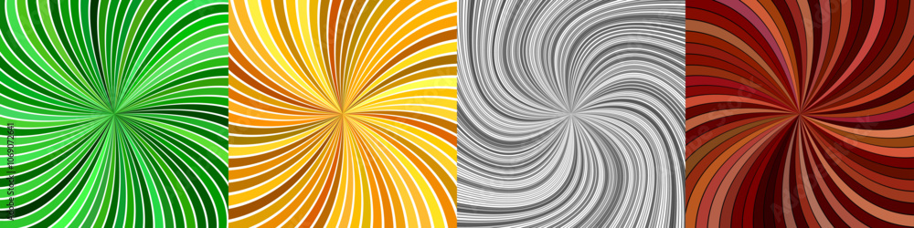 Obraz premium Abstract geometric ray burst background set