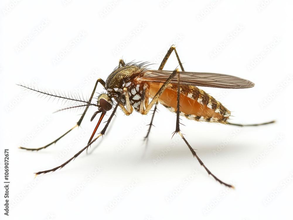 Isolated Mosquito on White Background Isolated Mosquito on White Background