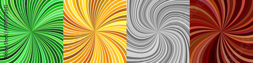 Abstract geometric ray burst background set