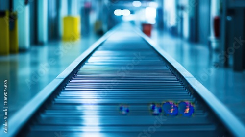 Wallpaper Mural Industrial Conveyor Belt in Warehouse Space Torontodigital.ca