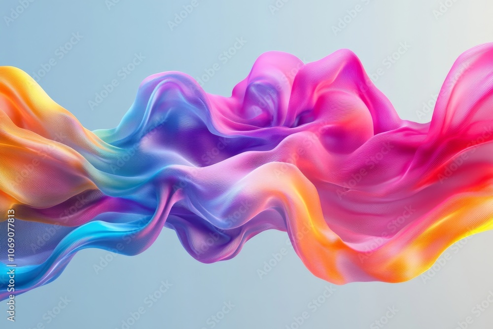 Abstract Colorful Fabric Wave Background Abstract Colorful Fabric Wave Background