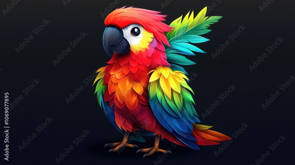 Obraz premium Colorful Parrot Illustration
