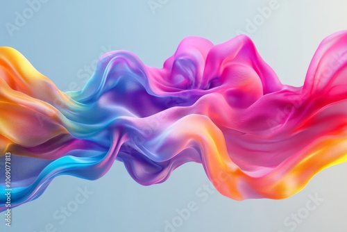 Abstract Colorful Fabric Wave Background