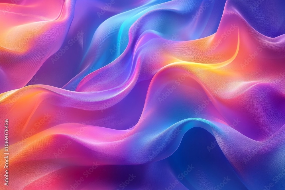 Obraz premium Abstract Wavy Background with Vibrant Gradient Colors