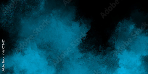 abstract cloud and vapor texture background. Black and Green smoke aquarelle smudge illustration smooth grungy smokey light pastel colors ink glow. Teal color powder explosion	
