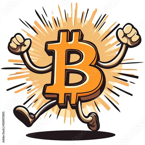 Cryptocurrency bull run concept.