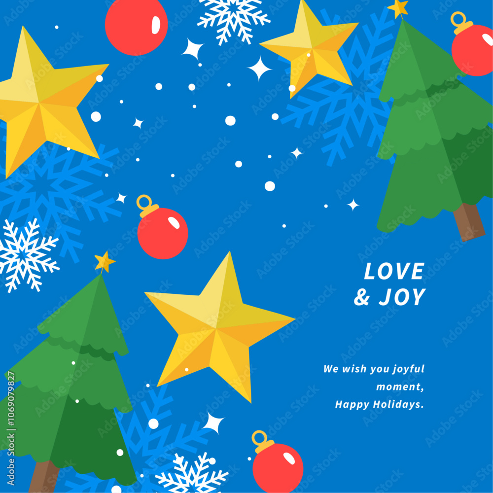 Obraz premium Charming Christmas Card With Festive Decor. Capturing the essence of holiday joy and celebration