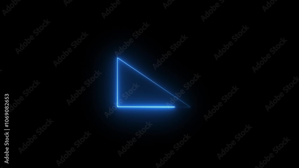 geometric shape looping animation neon glowing samakoni triangle frame animation black background. geometric shape looping animation neon glowing samakoni triangle frame animation black background.
