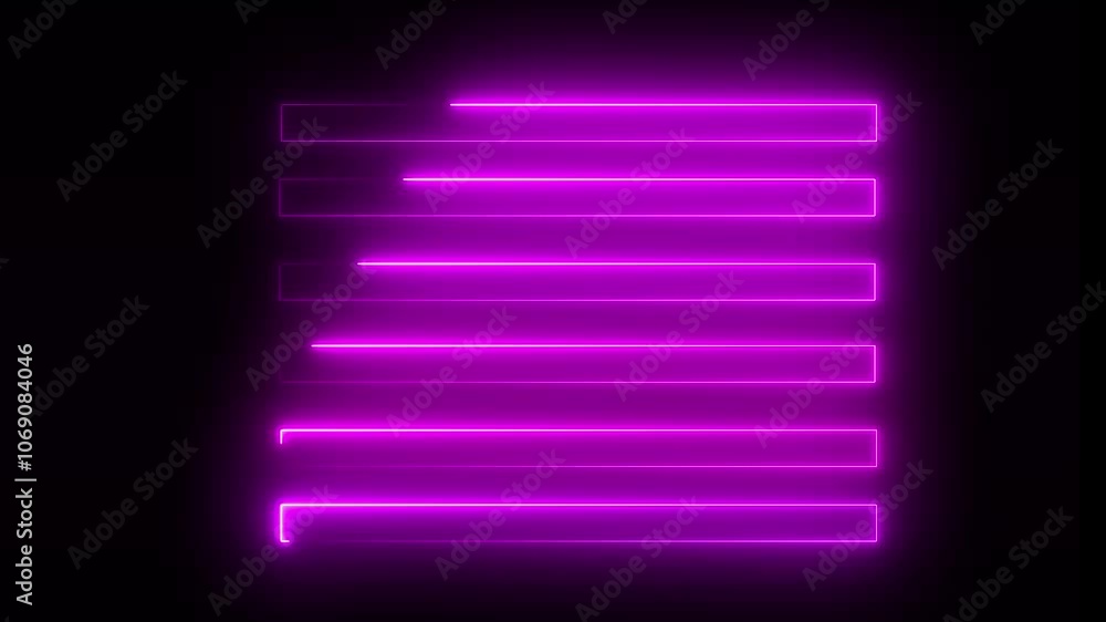 Black background glowing neon line animation on Animation of Neon menu button icon Neon menu button icon blue color icon. Black background glowing neon line animation on Animation of Neon menu button icon Neon menu button icon blue color icon.