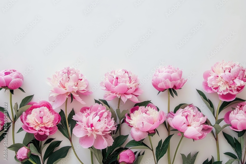 Delicate pink peonies arranged elegantly on a marble surface, capturing the serene beauty of fresh flowers in soft daylight Delicate pink peonies arranged elegantly on a marble surface, capturing the serene beauty of fresh flowers in soft daylight