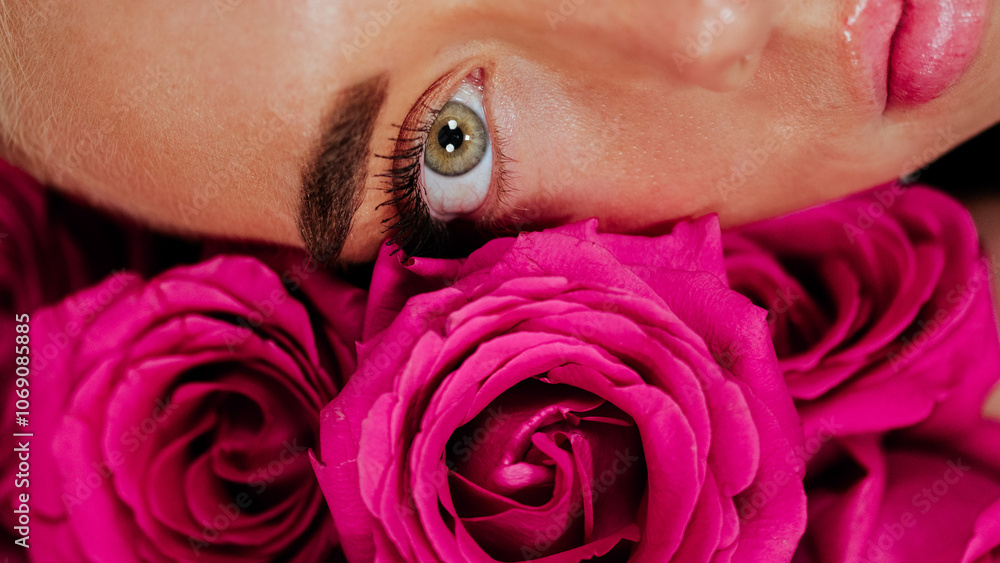 Fototapeta premium Pink Rose Portraits