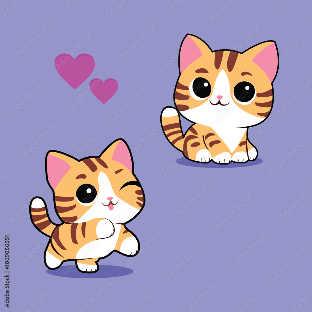 Obraz premium Two Cute Orange Cats