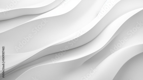 Abstract white flowing wave patterns background