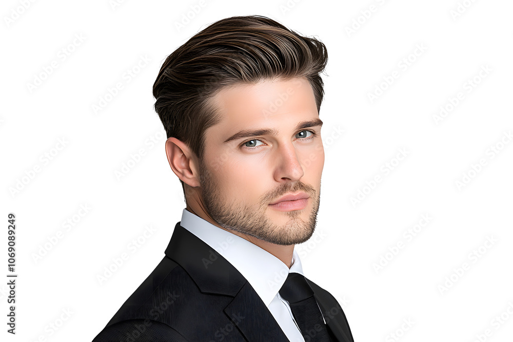 Stylish man in formal attire captures attention Stylish man in formal attire captures attention