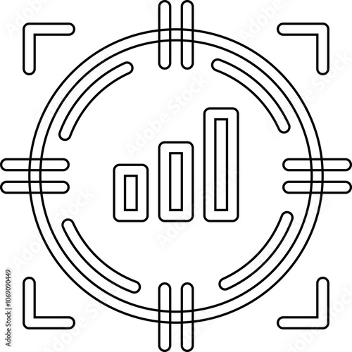 Set goals single vector icon