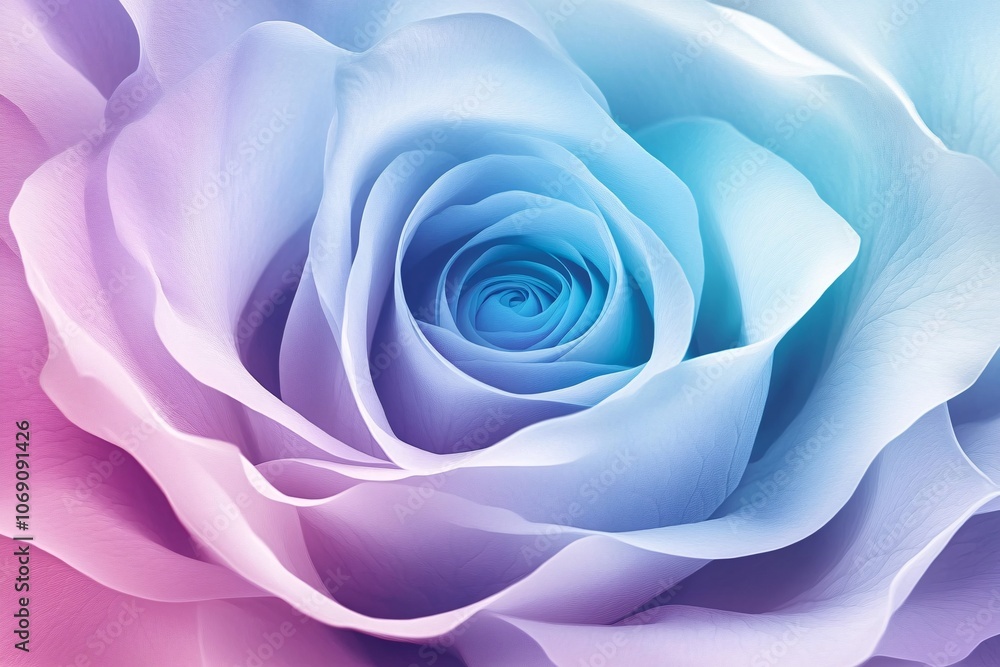 A delicate lavender rose blossom with soft petals and gradients, showcasing nature's elegance in pastel hues A delicate lavender rose blossom with soft petals and gradients, showcasing nature's elegance in pastel hues