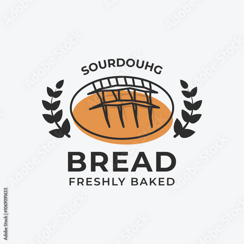 bread logo icon illustration design